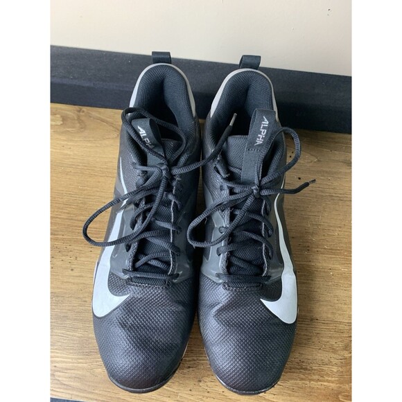 Nike Alpha Fastflex Football Cleats Men's Size 12 Black With White Swoosh - Picture 12 of 14